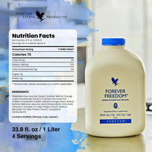 Load image into Gallery viewer, Forever FREEDOM 33.8oz Orange Flavored Aloe Vera Drink with Glucosamine for Proper Joint Function