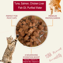 Load image into Gallery viewer, Cats Premium Wet Food 85g Pouch — Moist, Soft Cat Food Mixer, Topper and Rotational Meal (Pack of 6, Tuna Flavor)