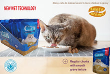 Load image into Gallery viewer, Cats Premium Wet Food 85g Pouch — Moist, Soft Cat Food Mixer, Topper and Rotational Meal (Pack of 12, Chicken Flavor)
