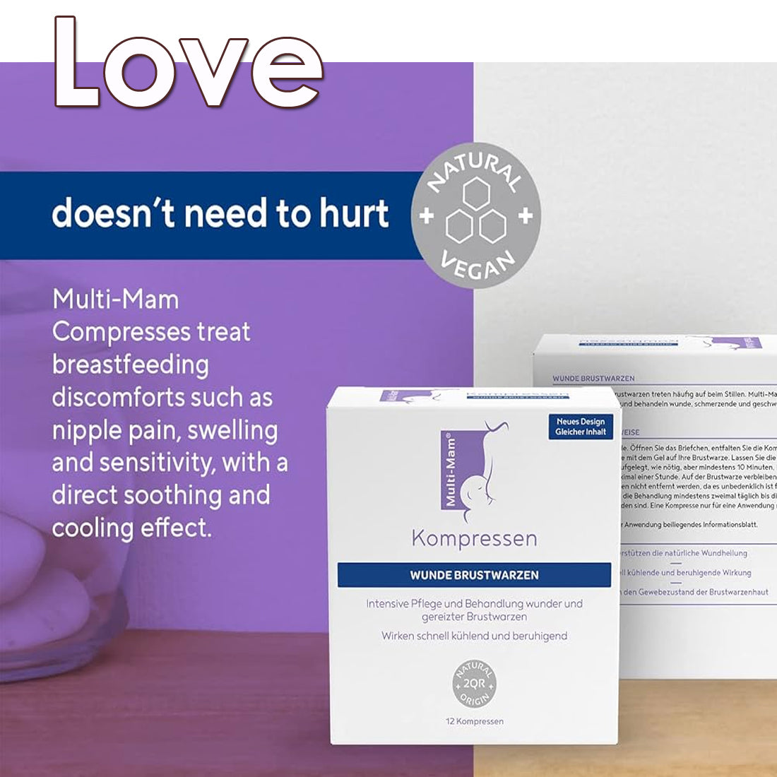 Multi-Mam Compresses for Breastfeeding Mothers 12 Instant Cooling Gel –  VistaSlim