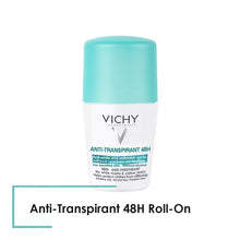 Load image into Gallery viewer, Vichy Anti-Streaks Anti-Perspirant 48H Roll-On Deodorant | Anti-White & Yellowish Spots | ANTI-PERSPIRANT with Dry-Touch 50mL Deo