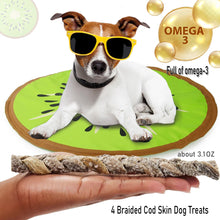 Load image into Gallery viewer, Cod Fish Skin Dog Treats 4pcs Braided & Air-Dried with Single Ingredient - Codfish