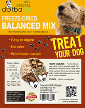 Load image into Gallery viewer, BALANCED MIX Freeze-Dried Dog & Cat Treats Food Topper 2.1oz (60g) Chicken | Duck | Beef & Duck Liver