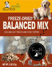 Load image into Gallery viewer, BALANCED MIX Freeze-Dried Dog & Cat Treats Food Topper 2.1oz (60g) Chicken | Duck | Beef & Duck Liver