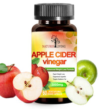 Load image into Gallery viewer, Apple Cider Vinegar 3000mg 60 Veggie Caps Dietary Supplements Lower Blood Sugar