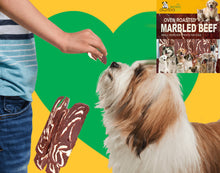 Load image into Gallery viewer, Marbled Beef Strips Oven Roasted Dog & Cat Treats Food 3.1oz (~90g)