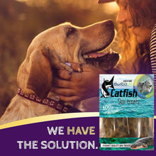 Load image into Gallery viewer, Catfish Skin Dog Treats (about 5-6" each) | Air-Dried with Single Ingredient - Cat Fish