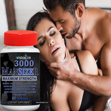 Load image into Gallery viewer, ManSizer 3000 Male Supplements Longer Size Sexual Stamina (60 Caps) by Vistaslim
