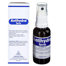 Load image into Gallery viewer, Antihydral Spray 30mL w/Salvia-Sage Herb Oil. Keep Sweaty Hands, Armpits, Foot & Genital Skin Areas Dry. Antiperspirant & Anti-Sweat Protection for Men & Women
