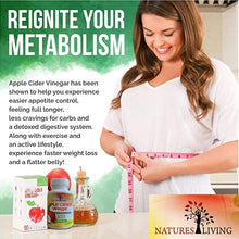 Load image into Gallery viewer, Natures Living Apple Cider Vinegar 3000mg. 60 Veggie Extra Strength Capsules. NATURAL APPETITE SUPPRESSANT