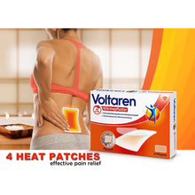 Load image into Gallery viewer, Voltaren Drug-Free 4 Heat Patch 8H Effective Pain Relief (4 x Topical Heat Treatment Patches)