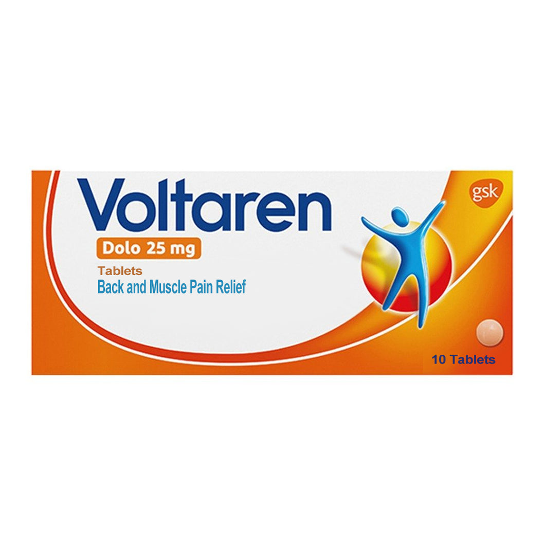 Voltaren Dolo 25mg - Powerful Arthritis Pain Relief (10 Coated Tablets)