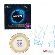 Load image into Gallery viewer, MY.SIZE 69 Condoms XXL 69mm Width Largest Jumbo Men Condom by My Size
