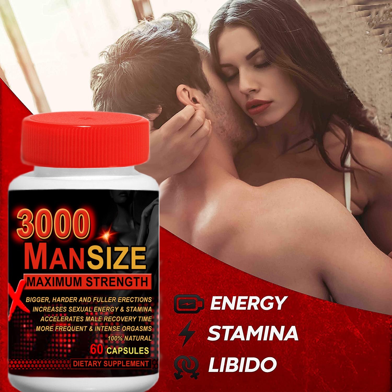 Mansize 3000 Male Enlarger Xl Natural Male Testosterone Booster Vistaslim