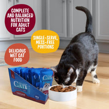 Load image into Gallery viewer, Cats Premium Wet Food 85g Pouch — Moist, Soft Cat Food Mixer, Topper and Rotational Meal (Pack of 6, Tuna Flavor)
