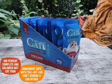 Load image into Gallery viewer, Cats Premium Wet Food 85g Pouch — Moist, Soft Cat Food Mixer, Topper and Rotational Meal (Pack of 12, Tuna Flavor)
