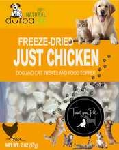 Load image into Gallery viewer, Just Chicken Freeze-Dried Dog &amp; Cat Treats Food Topper 2oz (57g) Single Ingredient - Chicken
