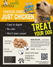 Load image into Gallery viewer, Just Chicken Freeze-Dried Dog &amp; Cat Treats Food Topper 2oz (57g) Single Ingredient - Chicken
