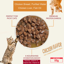 Load image into Gallery viewer, Cats Premium Wet Food 85g Pouch — Moist, Soft Cat Food Mixer, Topper and Rotational Meal (Pack of 12, Chicken Flavor)
