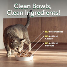 Load image into Gallery viewer, Cats Premium Wet Food 85g Pouch — Moist, Soft Cat Food Mixer, Topper and Rotational Meal (Pack of 12, Chicken Flavor)
