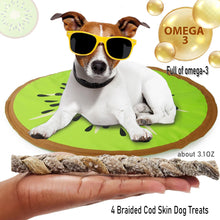 Load image into Gallery viewer, Cod Fish Skin Dog Treats 4pcs Braided &amp; Air-Dried with Single Ingredient - Codfish
