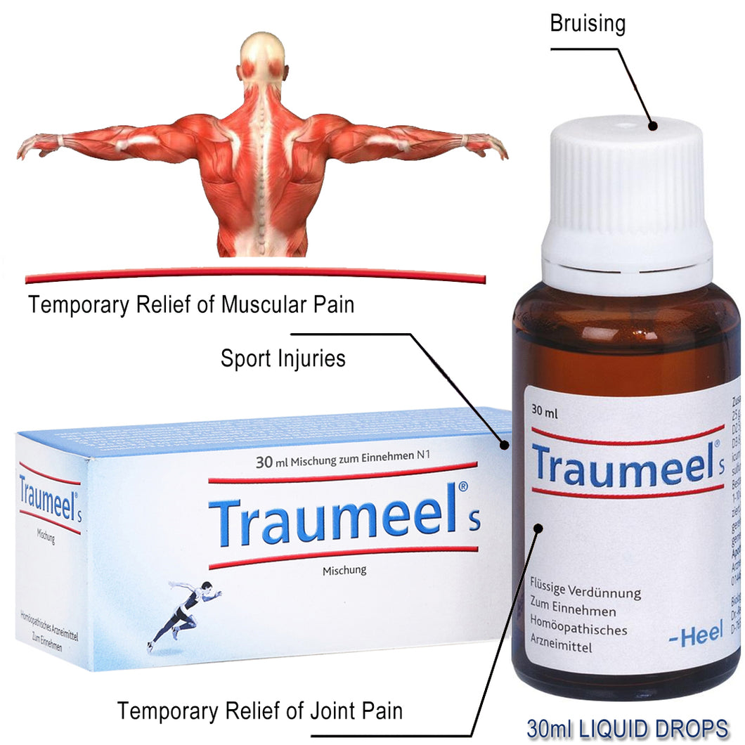 Traumeel S 30ml Liquid Drops Homeopathic Pain Relief Medicine