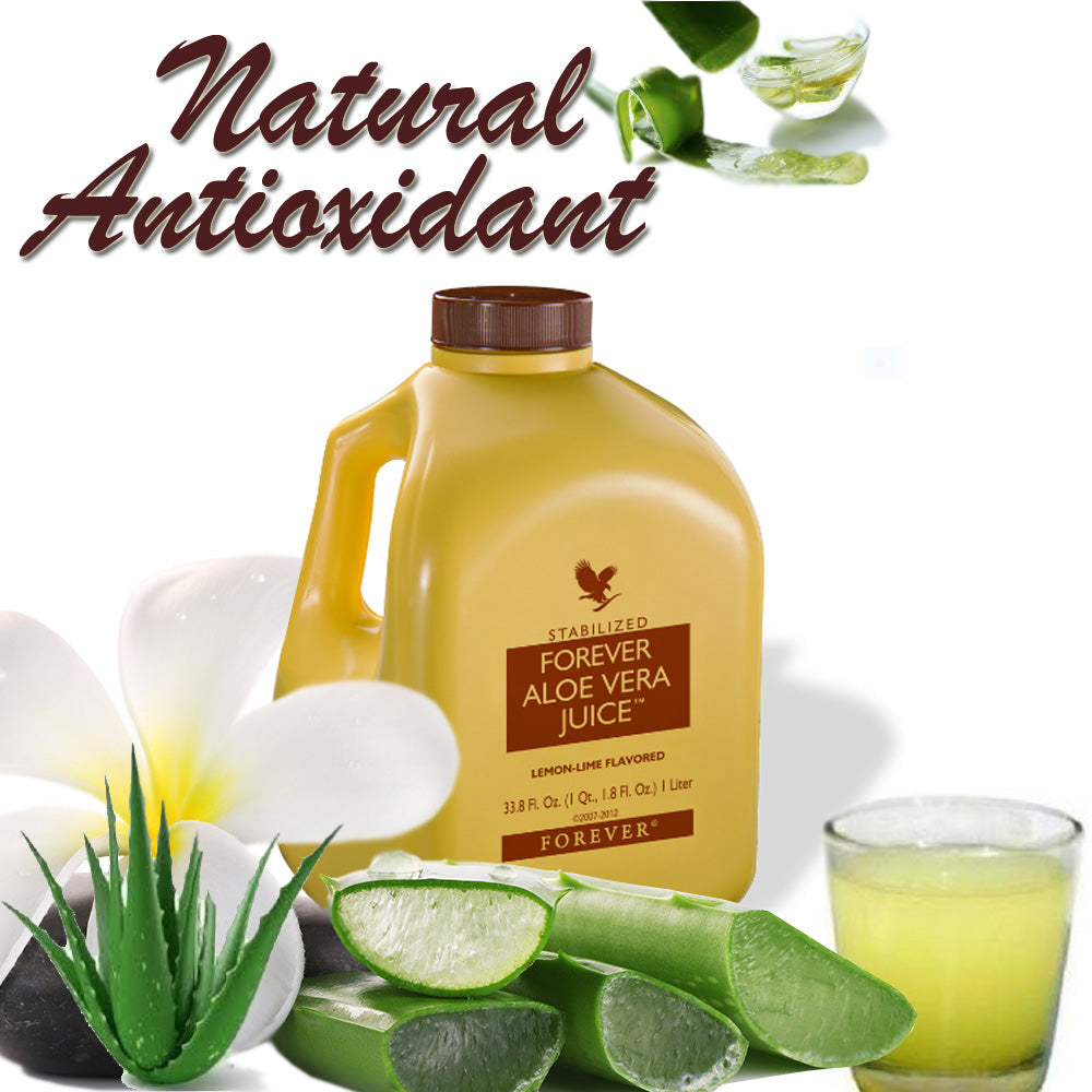 FOREVER ALOE VERA JUICE 33.8Oz Lemon Flavored | Natural Antioxidant From Inner Aloe Leaf