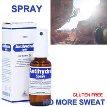 Load image into Gallery viewer, Antihydral Spray 30mL w/Salvia-Sage Herb Oil. Keep Sweaty Hands, Armpits, Foot &amp; Genital Skin Areas Dry. Antiperspirant &amp; Anti-Sweat Protection for Men &amp; Women
