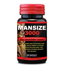 MANSIZE 3000 Male Enlarger XL - Natural Male Testosterone Booster