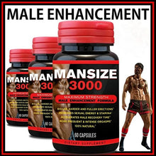 Load image into Gallery viewer, MANSIZE 3000 Male Enlarger XL - Natural Male Testosterone Booster
